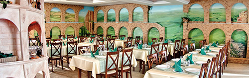 Blick in den Speisesaal Hotel Villa Martini