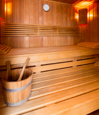 Sauna-Detail im Marienbader Hotel Palace Zvon